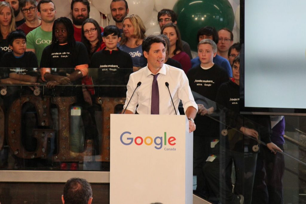 Justin Trudeau at Google