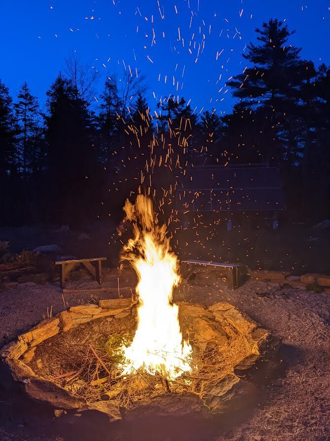 Charles Mandel's fire pit at Two Dog Marsh | BetaKit Charles Mandel's fire pit at Two Dog Marsh